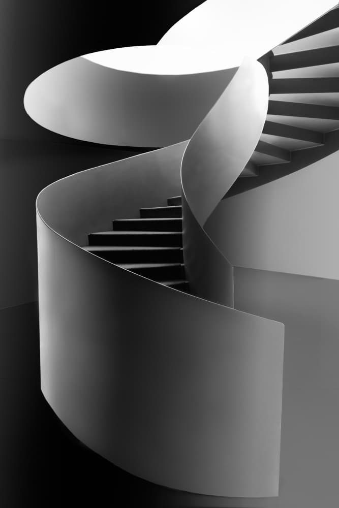 Modern Spiral Staircase by Olavo Azevedo — canvas wall art