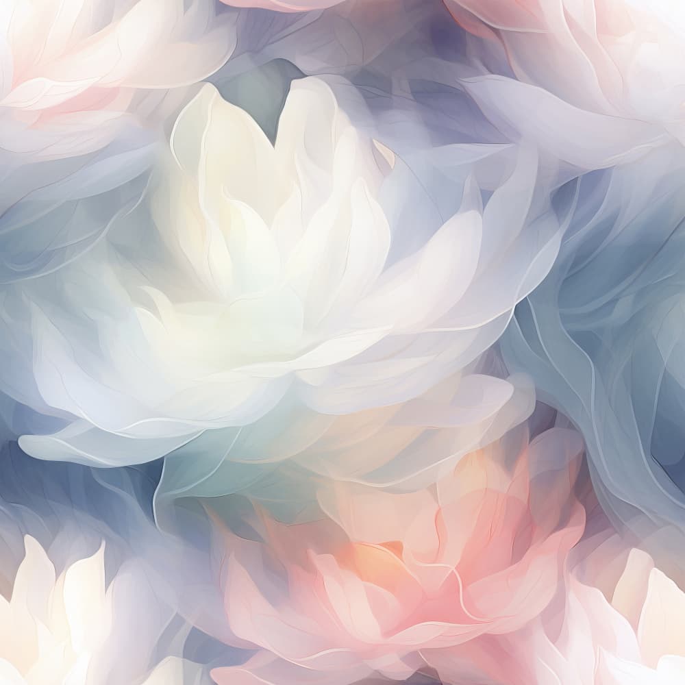 Soft Pastel Blooms by Bilge Paksoylu — canvas wall art