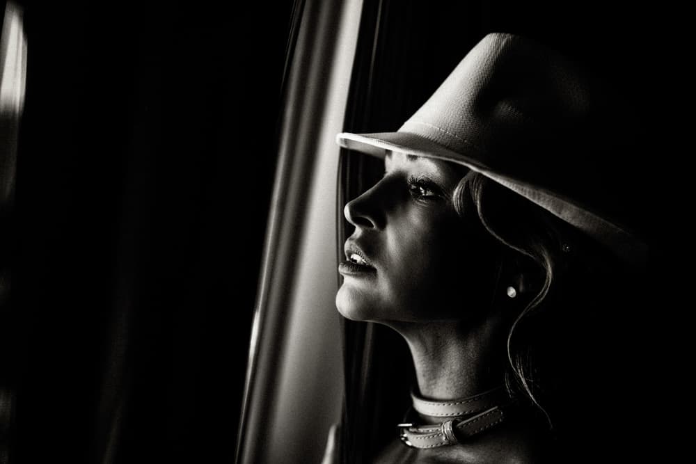 Elegant Woman Profile by Erkan Camlilar — canvas wall art