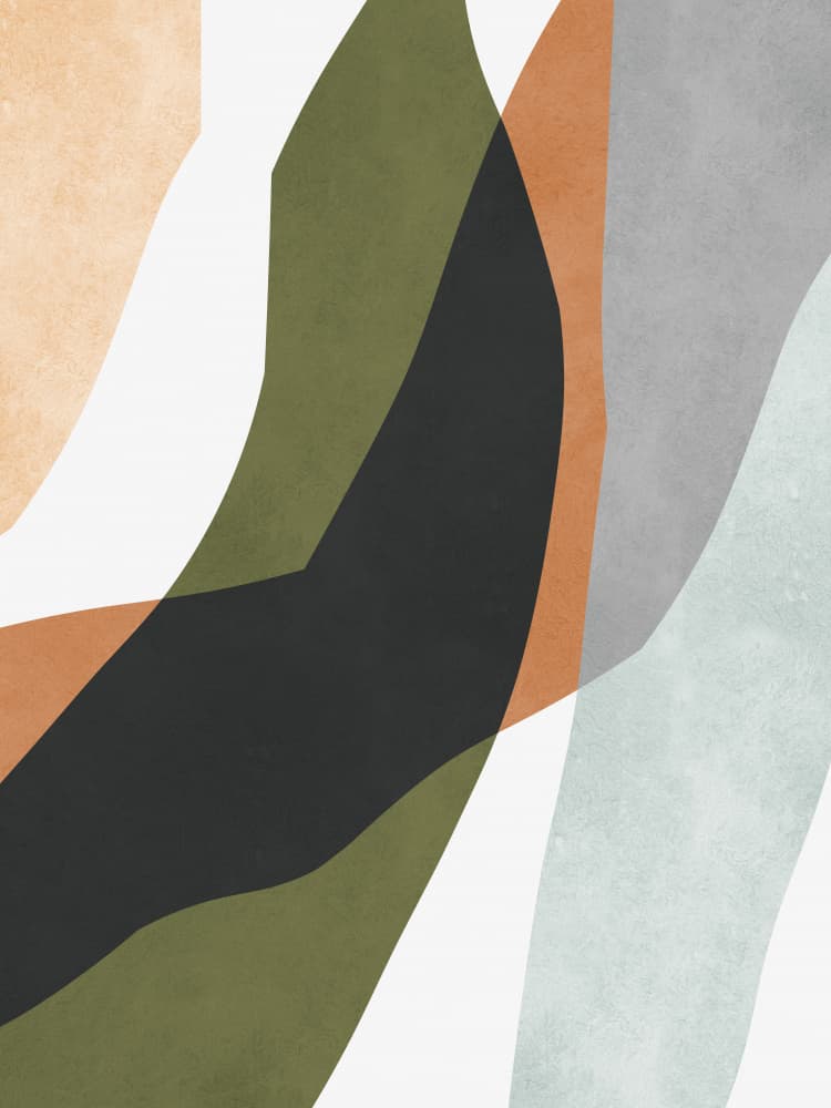 Earthy Abstract Shapes by Vitor Costa — canvas wall art