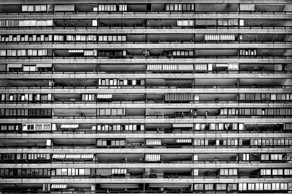 Brutalist Architecture Grid by Raffaele Maglione — canvas wall art