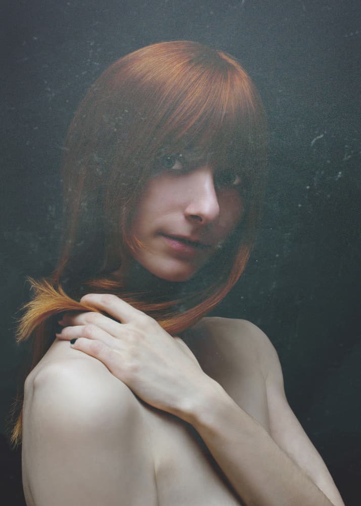 Red Haired Contemplation by Joanna Ras — canvas wall art