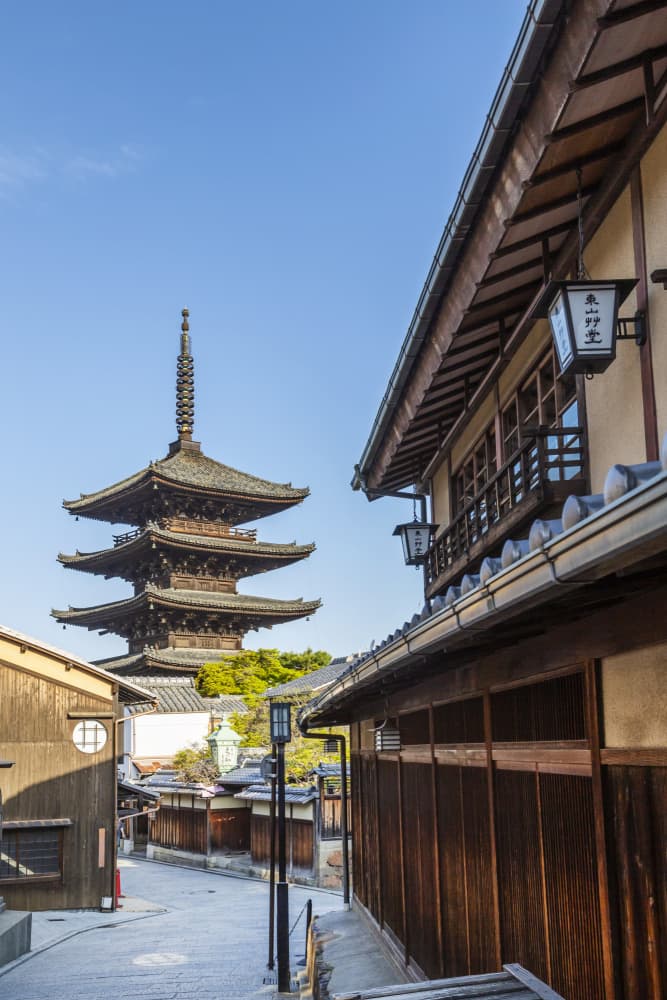 Kyoto Pagoda Street by Melanie Viola — canvas wall art