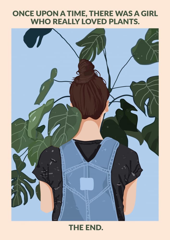 A Girl's Green World by WallChart Art Studio — canvas wall art
