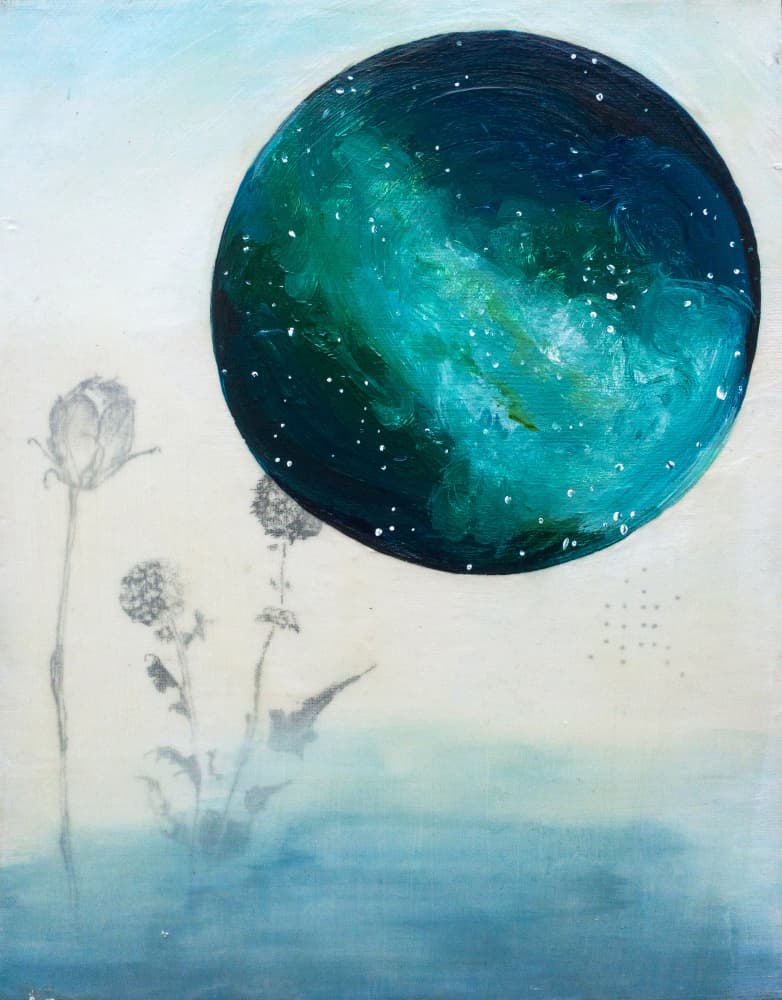 Dreamy Celestial Bloom by Christine Lindstrom — canvas wall art