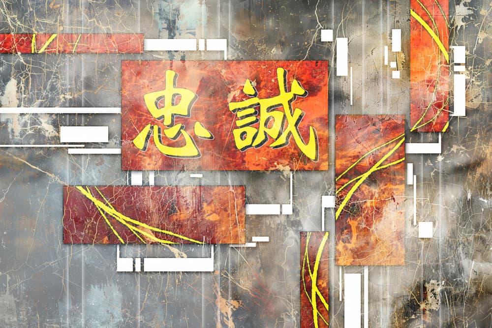 Loyalty Chinese Calligraphy by Rafal Kulik — canvas wall art