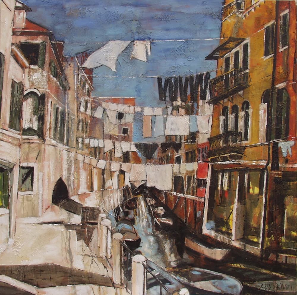 Laundry Day in Venice by Barbara Piatti — canvas wall art