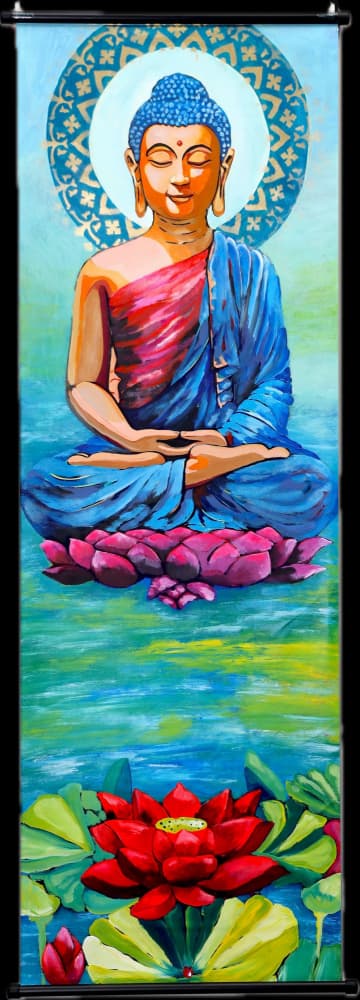 Serene Buddha Lotus by POOVI ART — canvas wall art