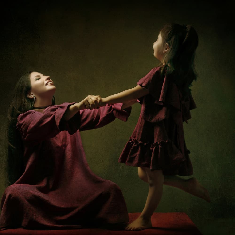 Joyful Family Dance by Moein Hasheminasab — canvas wall art