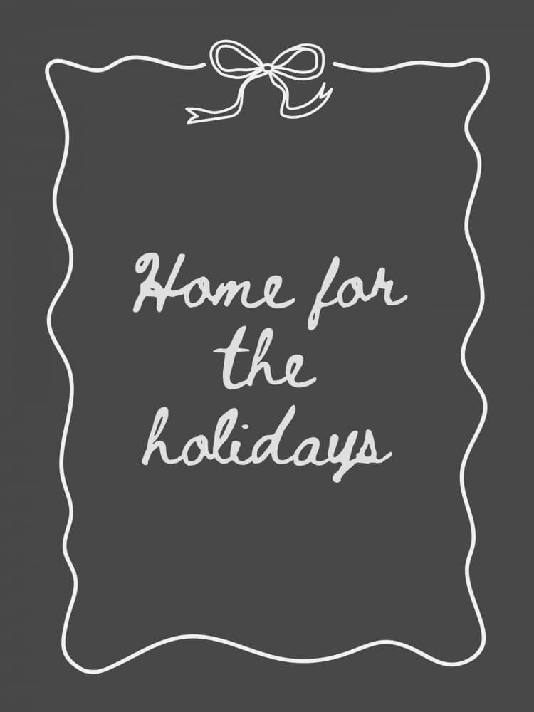 Home for the Holidays by Jolly and Dash — canvas wall art