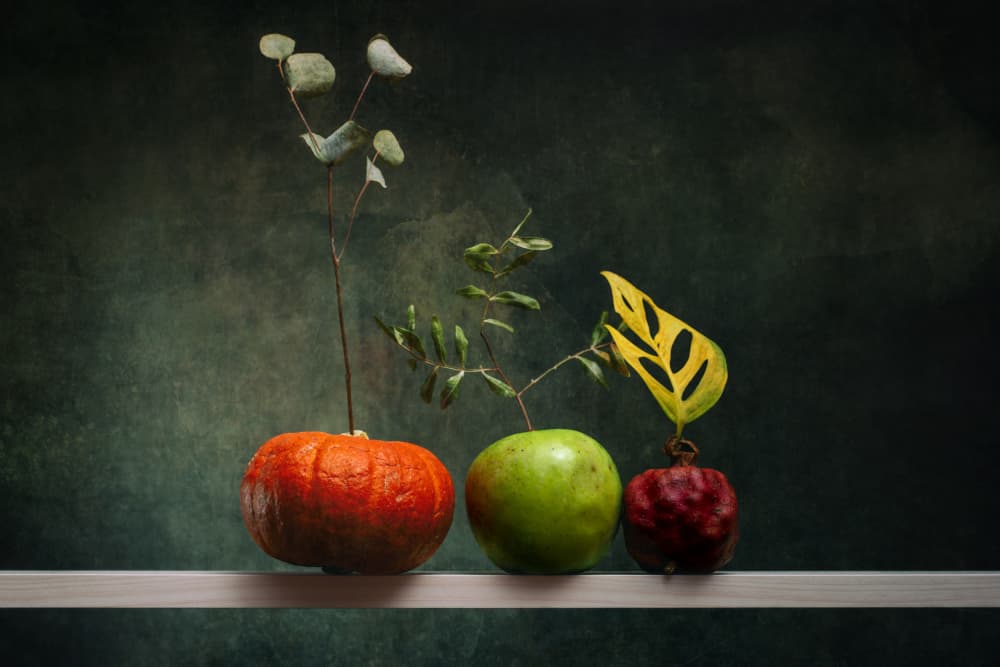 Autumn Fruit Arrangement by Brig Barkow — canvas wall art