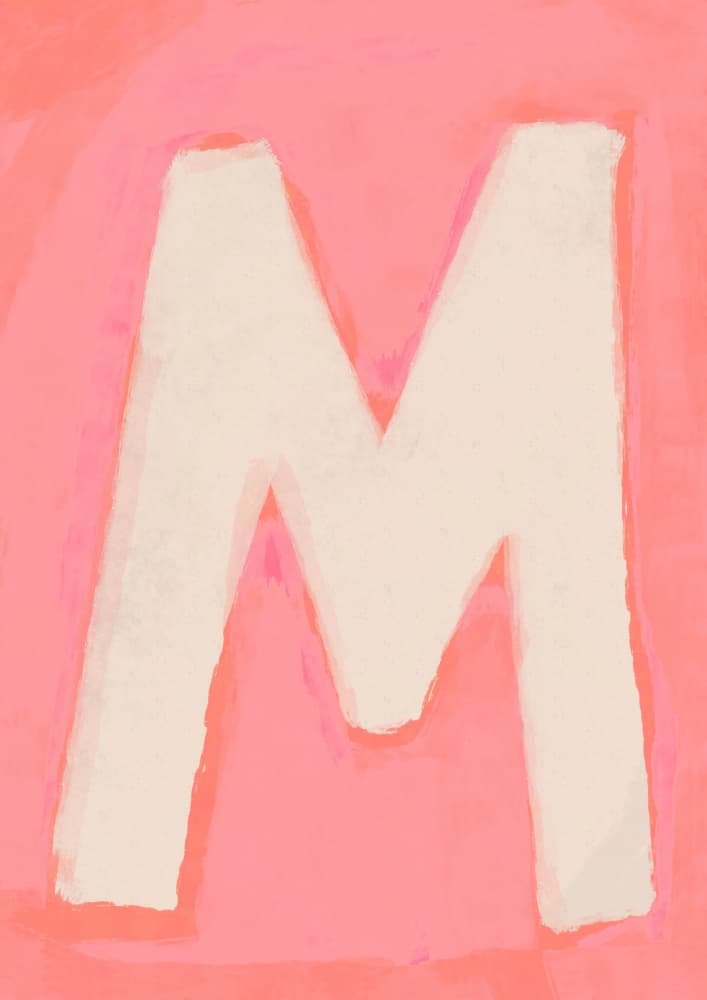 M(pink) by Treechild — canvas wall art
