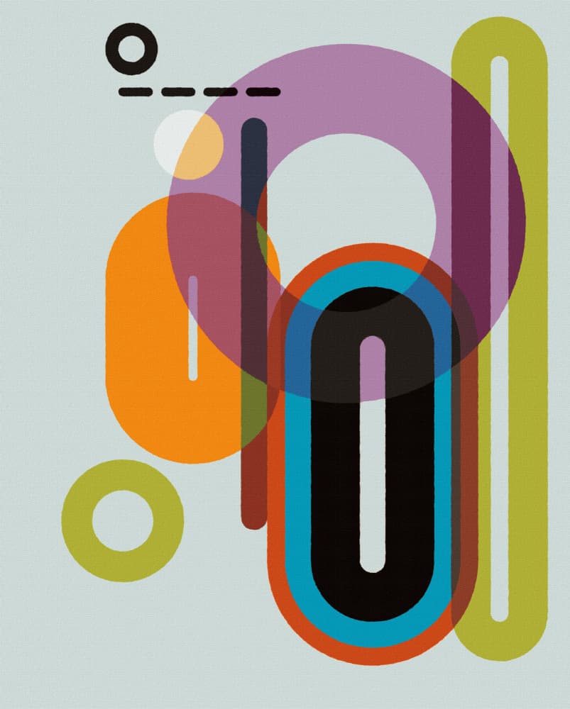 Modern Geometric Forms by Rafa Mateo — canvas wall art