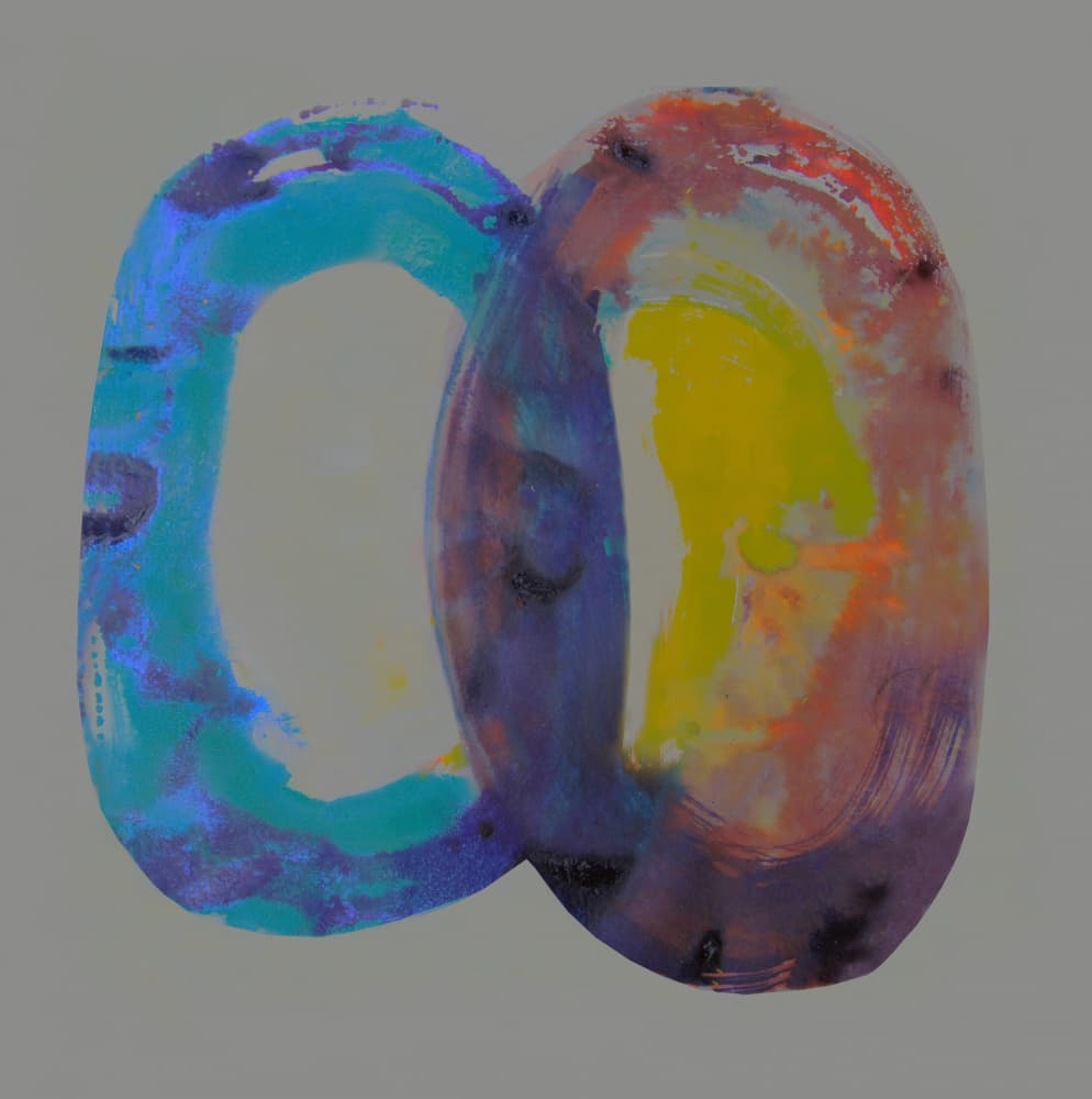 Vibrant Intertwined Forms by Doris Schmitz — canvas wall art