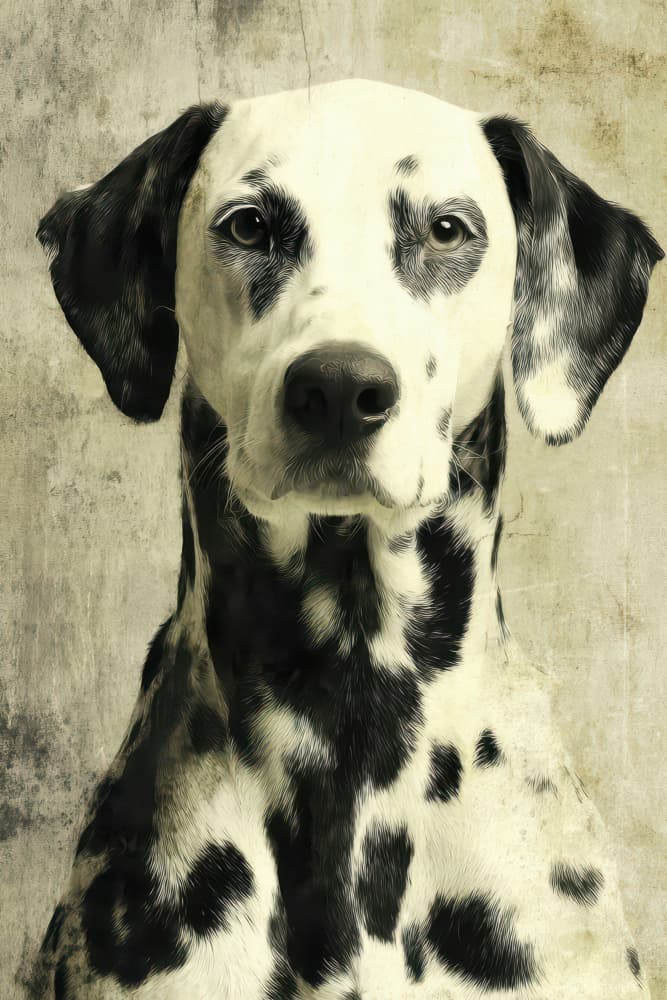Serious Dalmatian Gaze by Rafal Kulik — canvas wall art