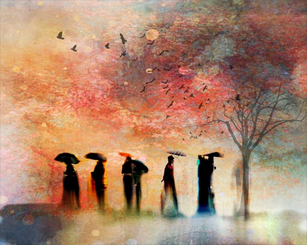 Dreamy Autumn Walk by Lammakmak — canvas wall art