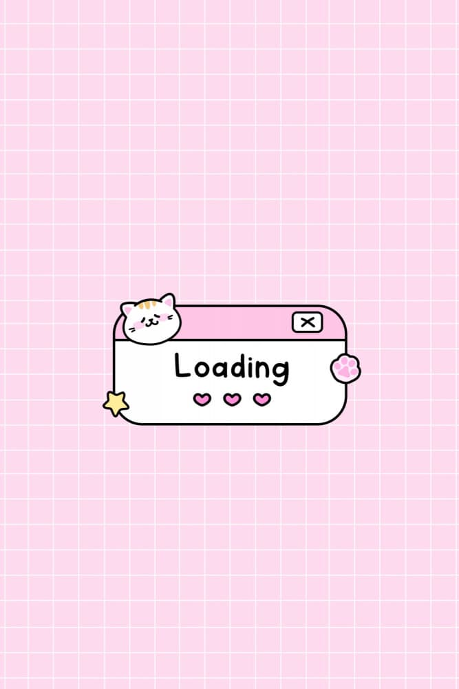 Kawaii Cat Loading Screen by Xuan Thai — canvas wall art
