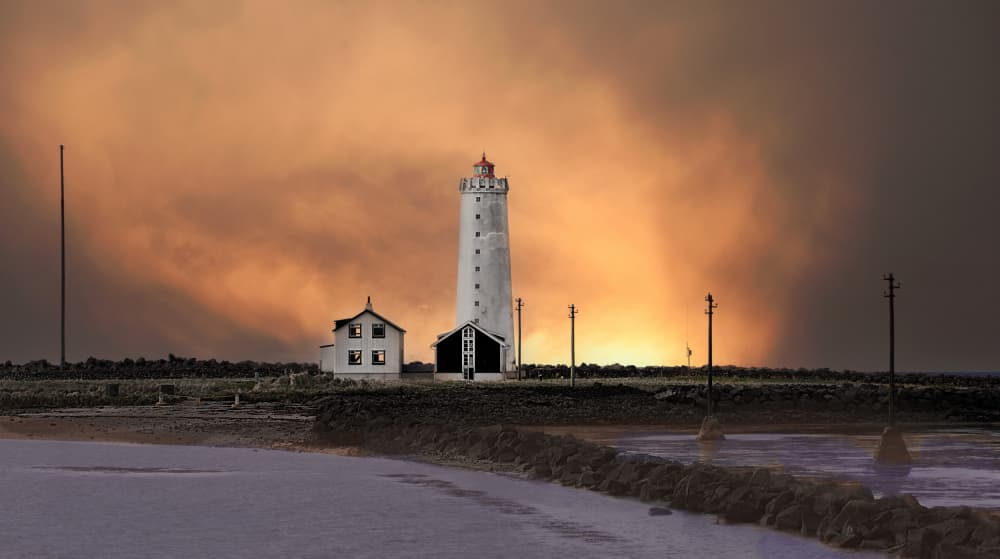 Dramatic Coastal Lighthouse by Erik Engström — canvas wall art