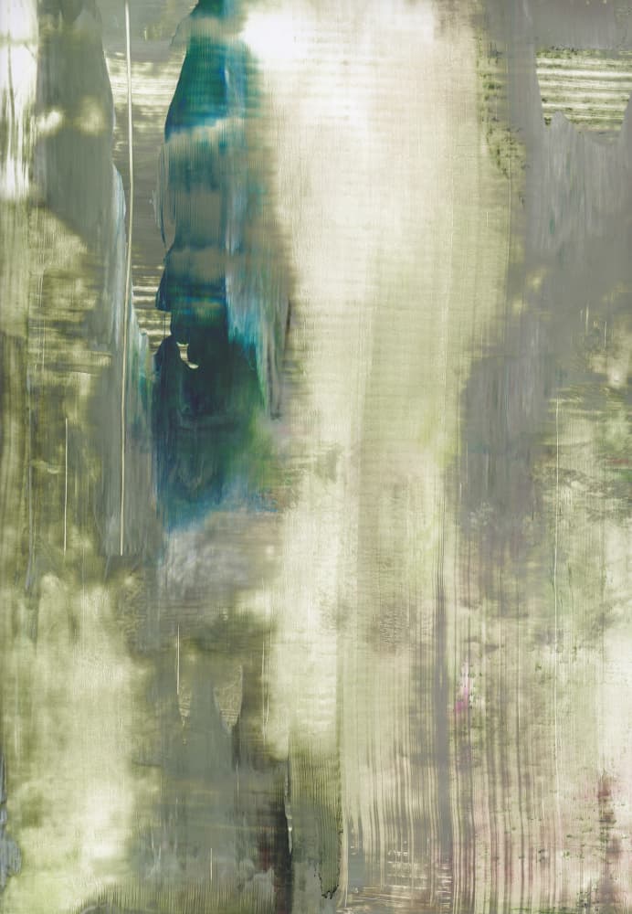 Serene Green Blue Abstract by Maira Ribena — canvas wall art