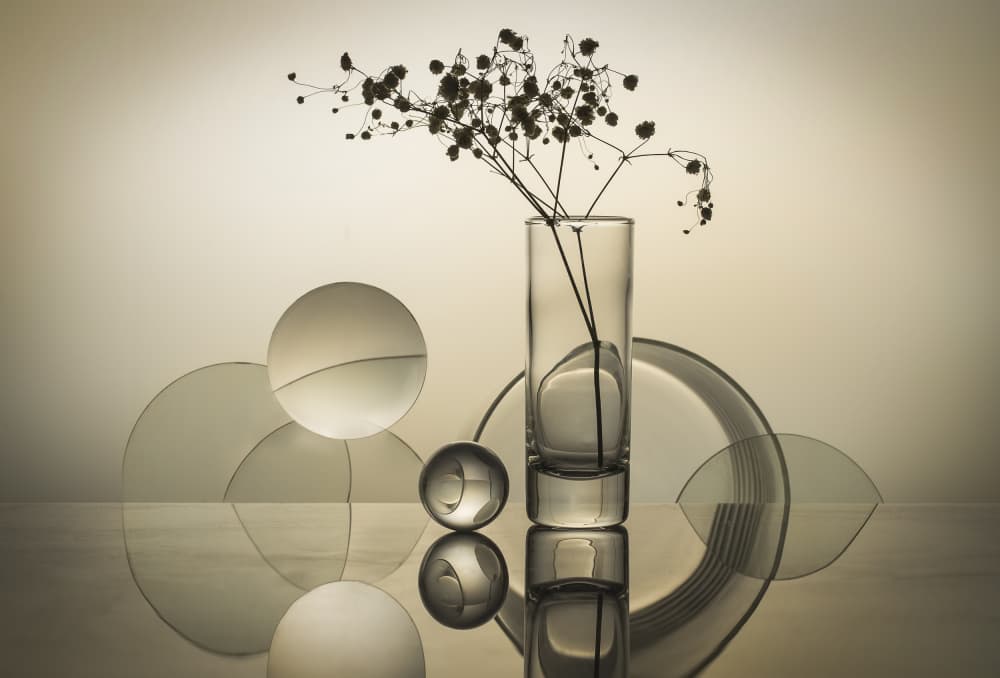 Minimalist Glass Still Life by Evgeniy Popov — canvas wall art