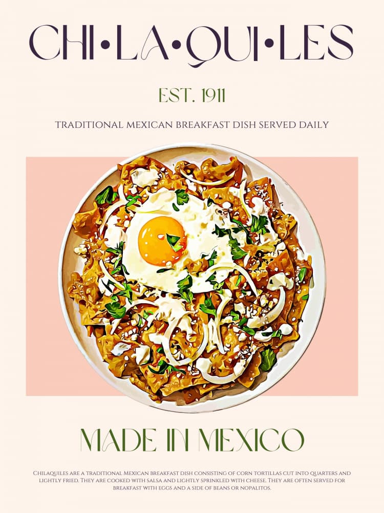 Traditional Mexican Chilaquiles by Nazma Khokhar — canvas wall art