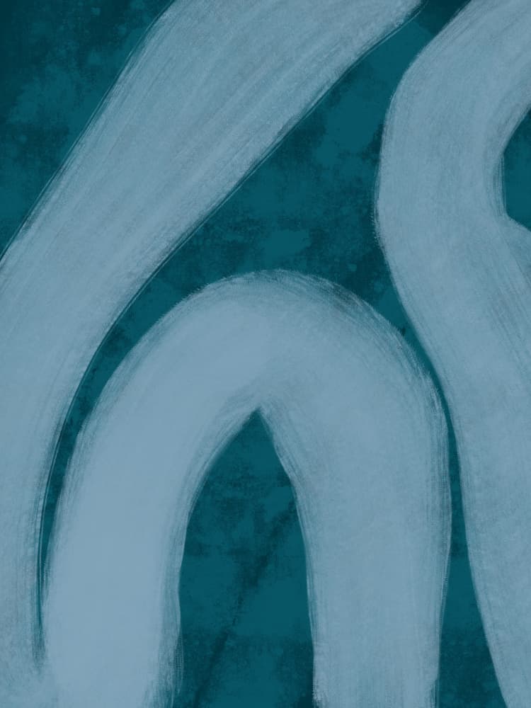 Fluid Aqua Arches by Studio Palette — canvas wall art