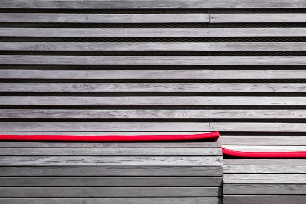 Vibrant Red Lines by Rolf Endermann — canvas wall art