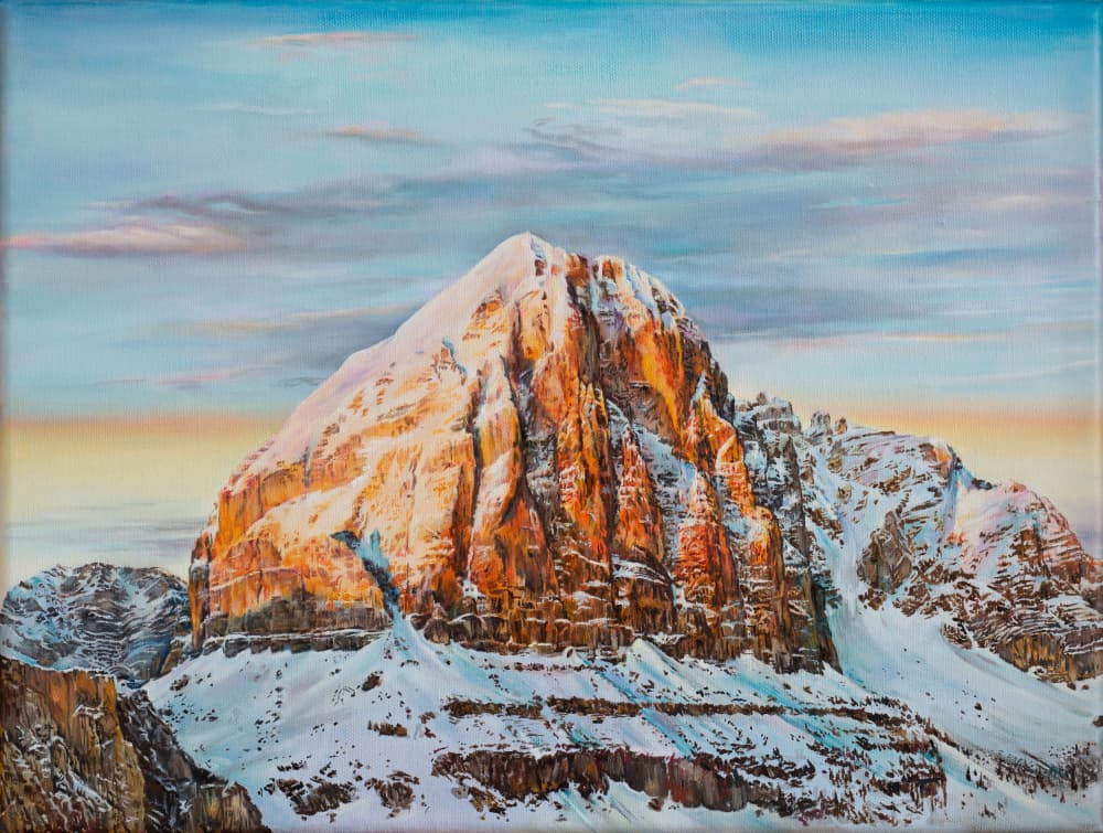 Winter Mountain Sunrise by Anne Wölk — canvas wall art