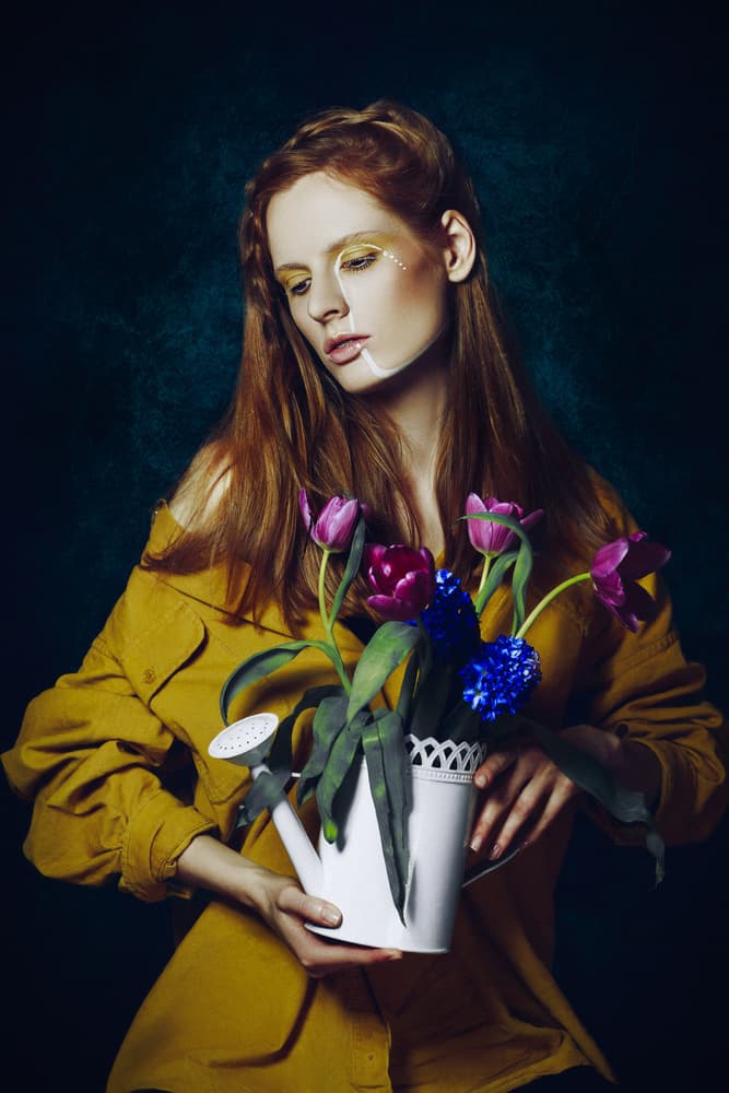 Creative Floral Portrait by Ruslan Bolgov — canvas wall art