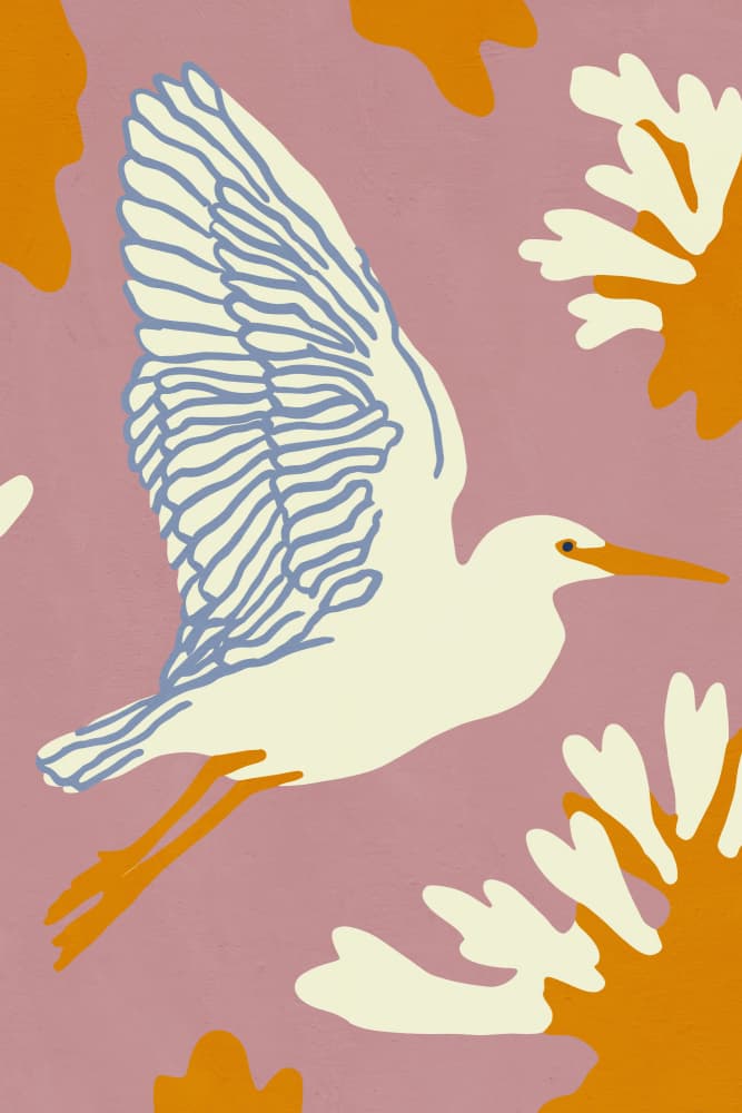 Flyingstork by Treechild — canvas wall art