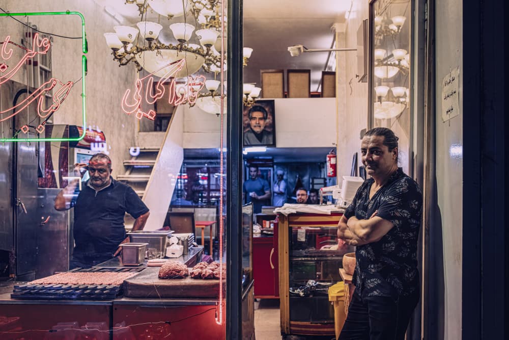 Kebab Shop At Night by Marco Tagliarino — canvas wall art