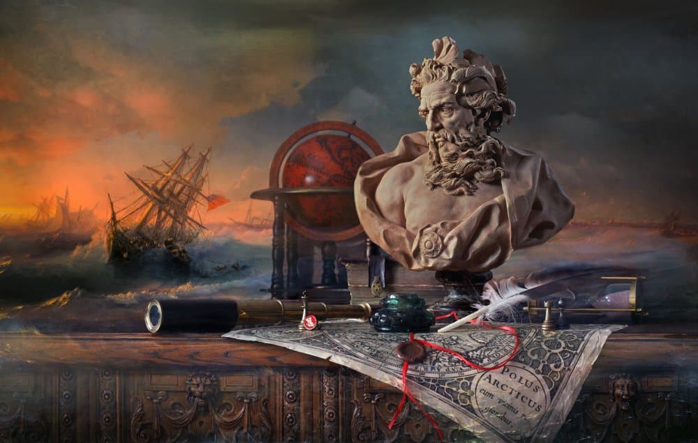 Nautical Study Stormy Seas by Andrey Morozov — canvas wall art