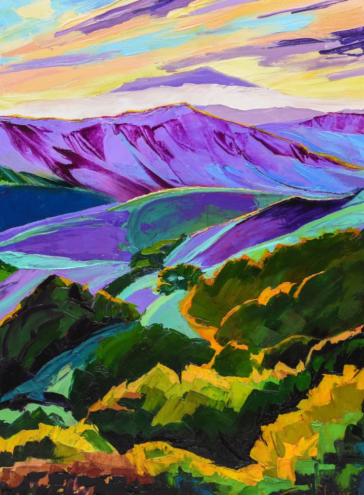 Vibrant Valley Sunset by Maxine Shore — canvas wall art