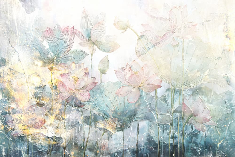 Flower Floral Abstract Art Texture Grunge 35 by Rafal Kulik — canvas wall art