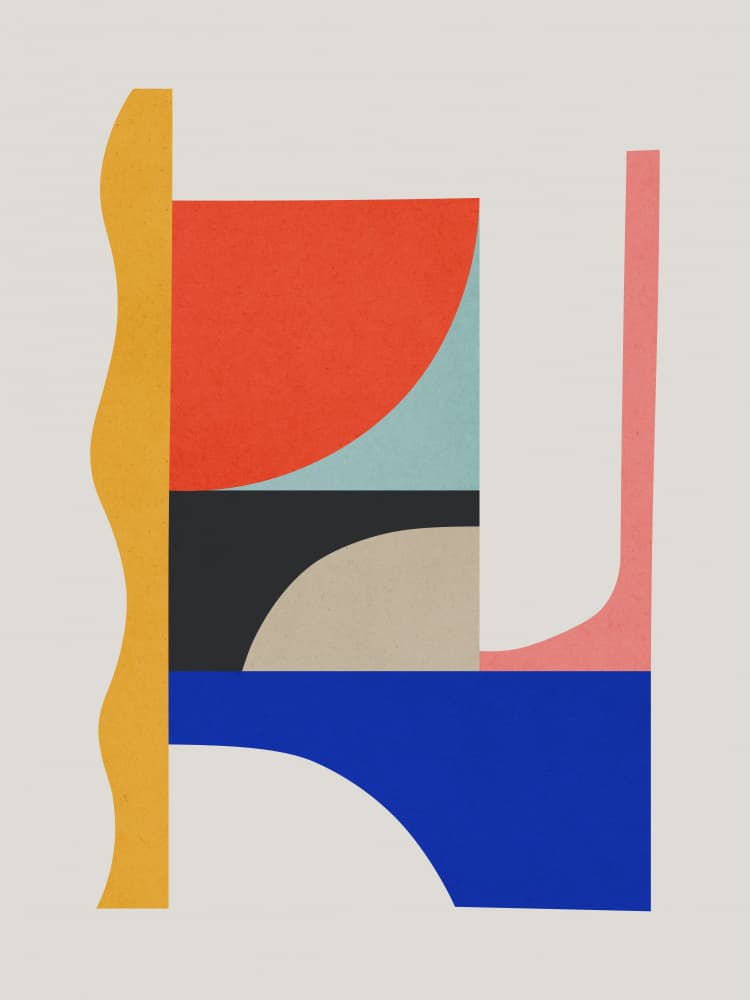 Vibrant Geometric Forms by Vitor Costa — canvas wall art