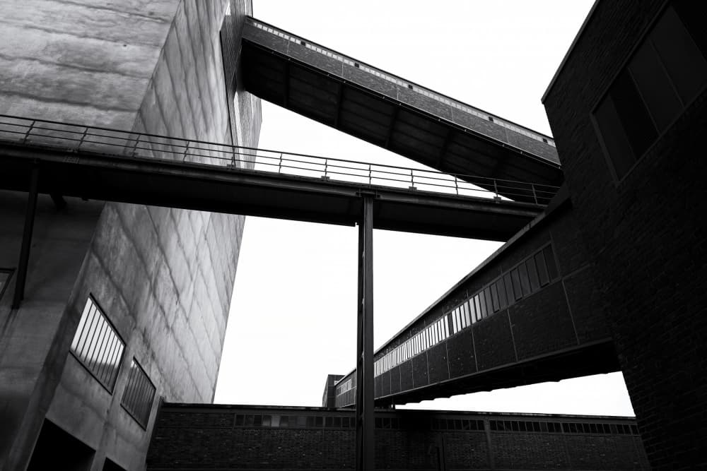 Industrial Concrete Geometry by Roswitha Schleicher-Schwarz — canvas wall art