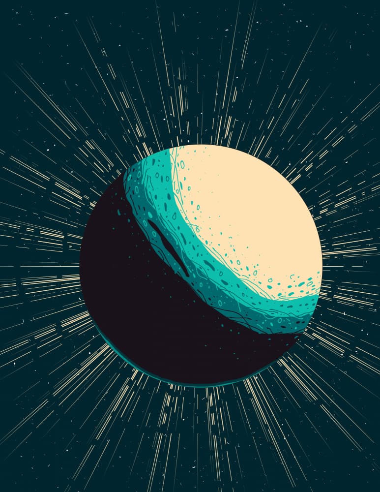 Cosmic Planet Glow by Nicholas — canvas wall art