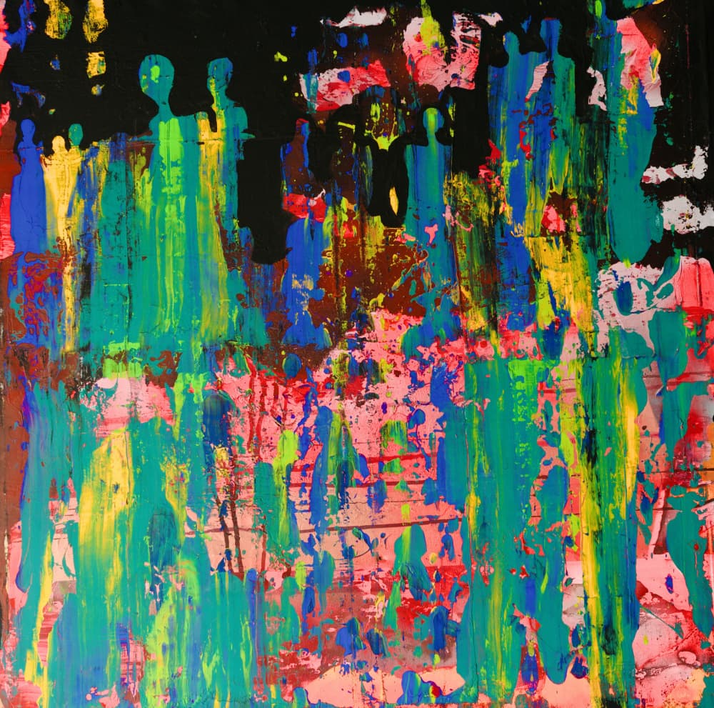 Vibrant Abstract Figures by Fredrik Olsen — canvas wall art
