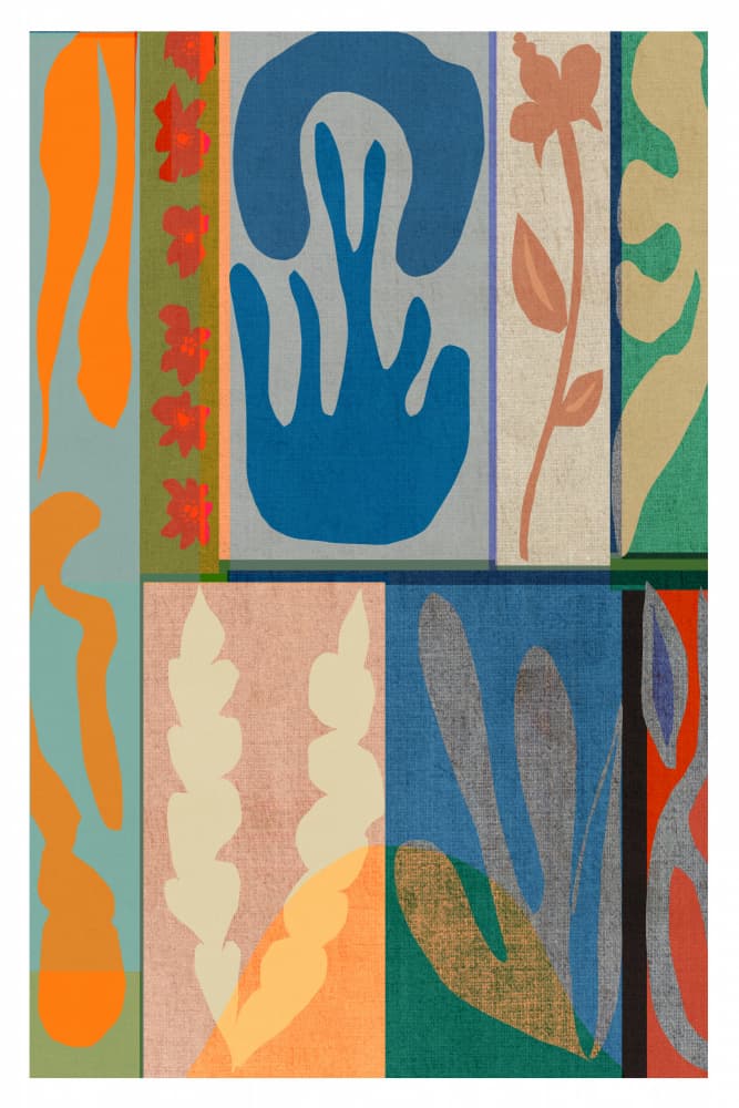 Midcentury Abstract Shapes by casa cartissi — canvas wall art