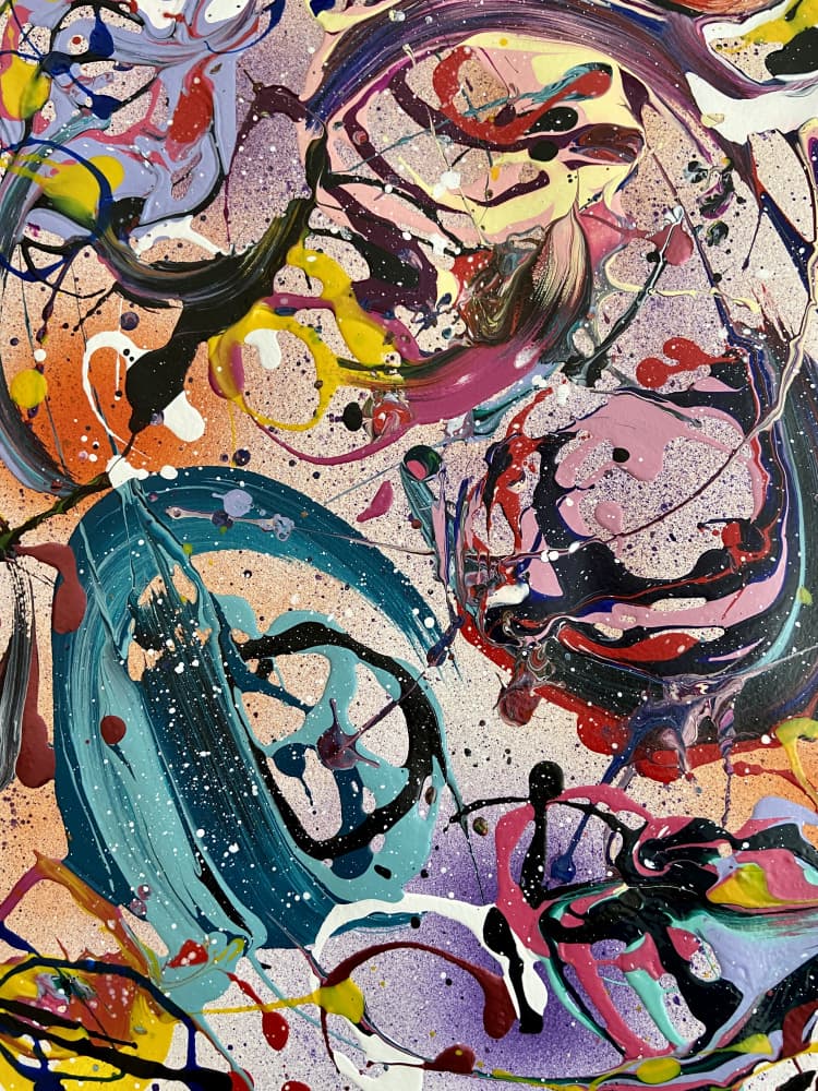 Vibrant Abstract Swirls by Irene Chua — canvas wall art