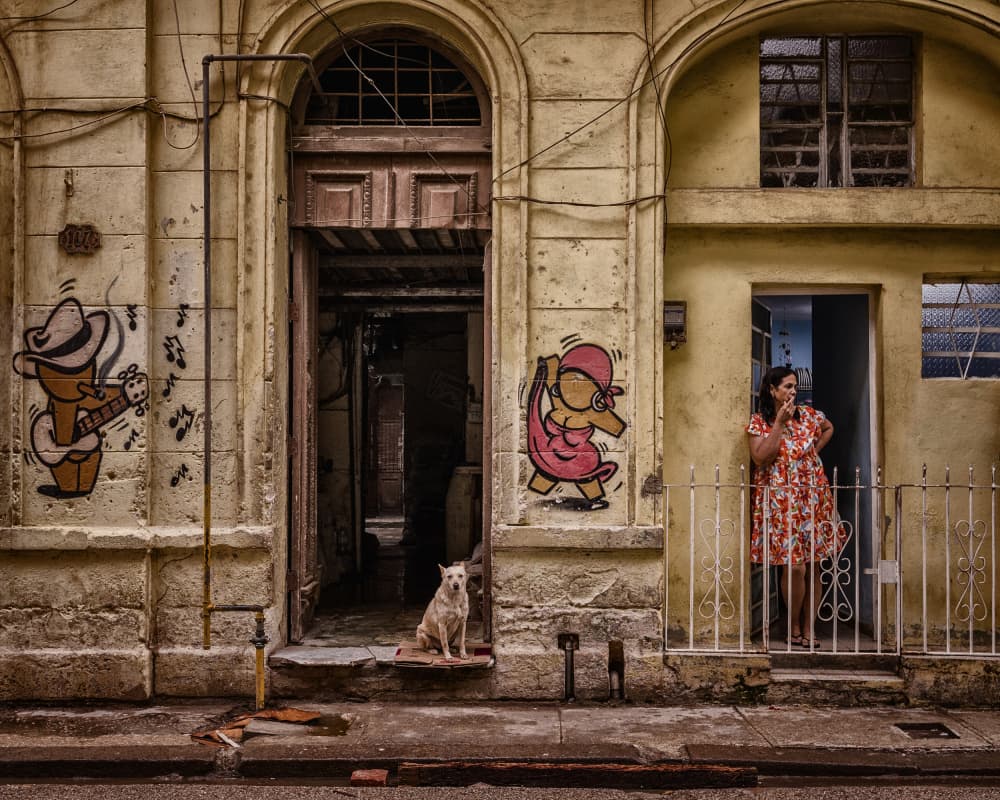 Colorful City Street Scene by Pavol Stranak — canvas wall art