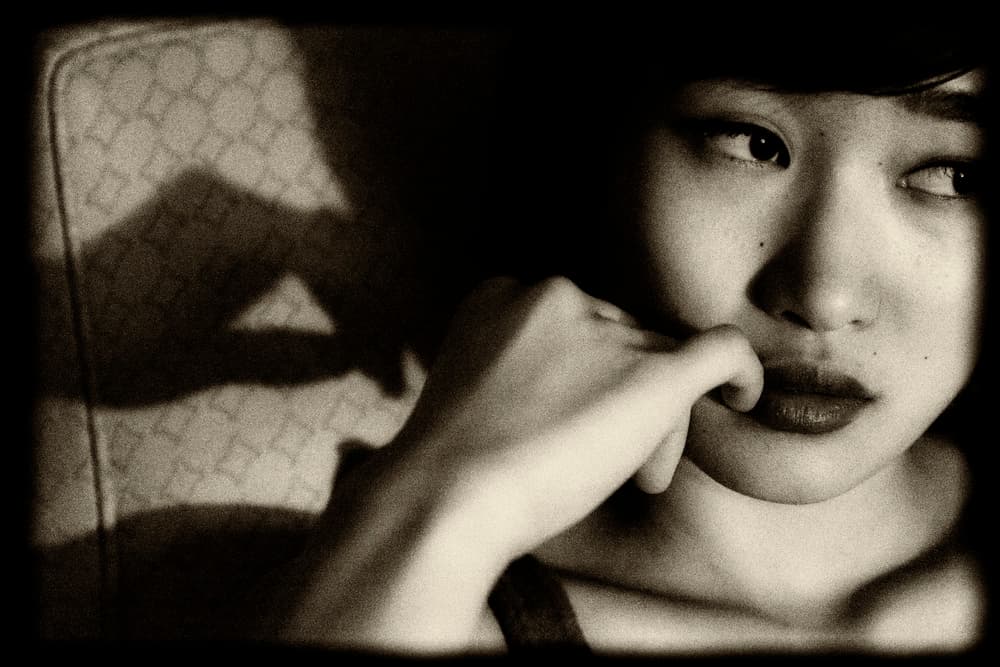 Pensive Woman Shadow by Scott Michaels — canvas wall art
