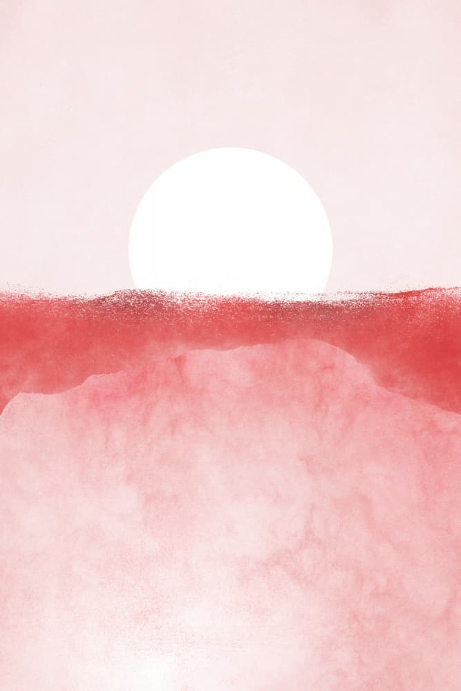 Red Sun Serenity by amini54 — canvas wall art