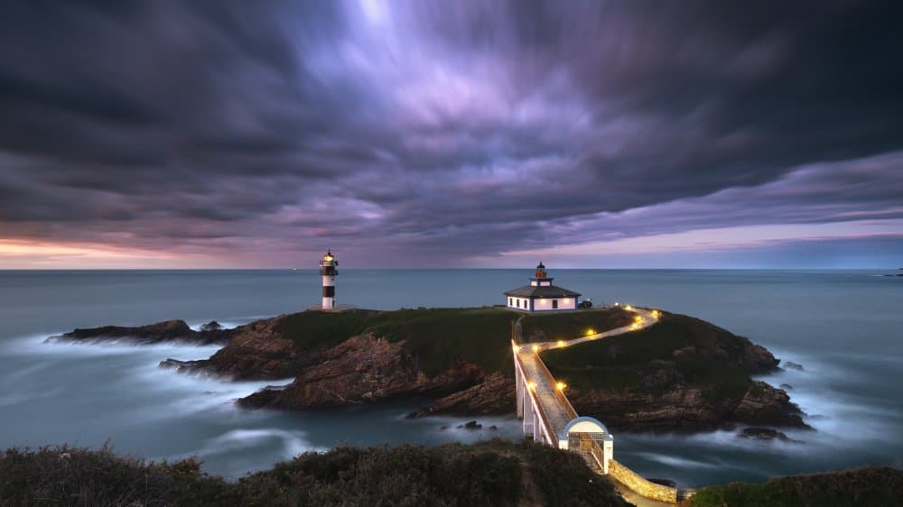Lighthouse Island Twilight by Gonçalo Capitão — canvas wall art