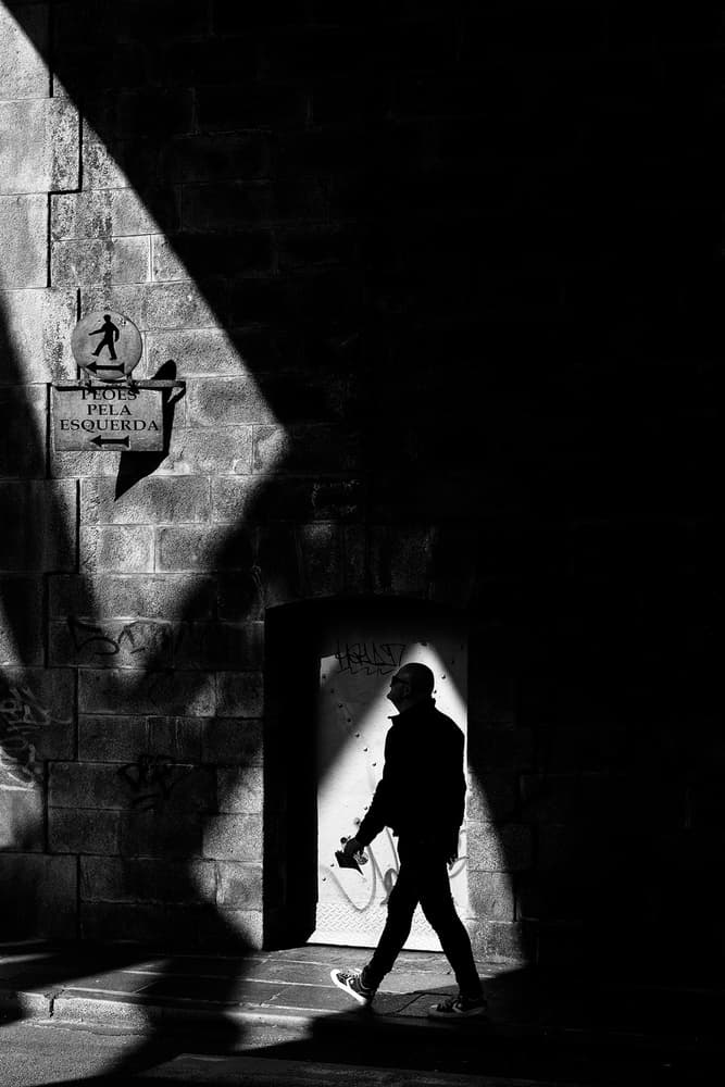 Dramatic Street Silhouette by Carlos Costa — canvas wall art