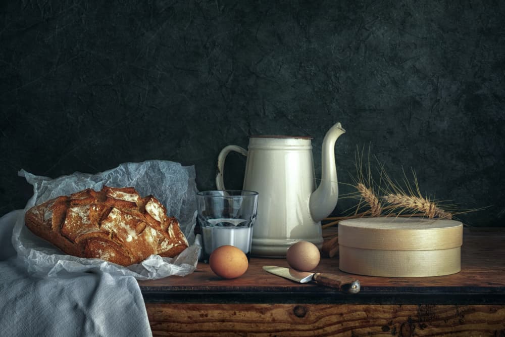 Bread And Farmhouse Essentials by Christian MARCEL — canvas wall art