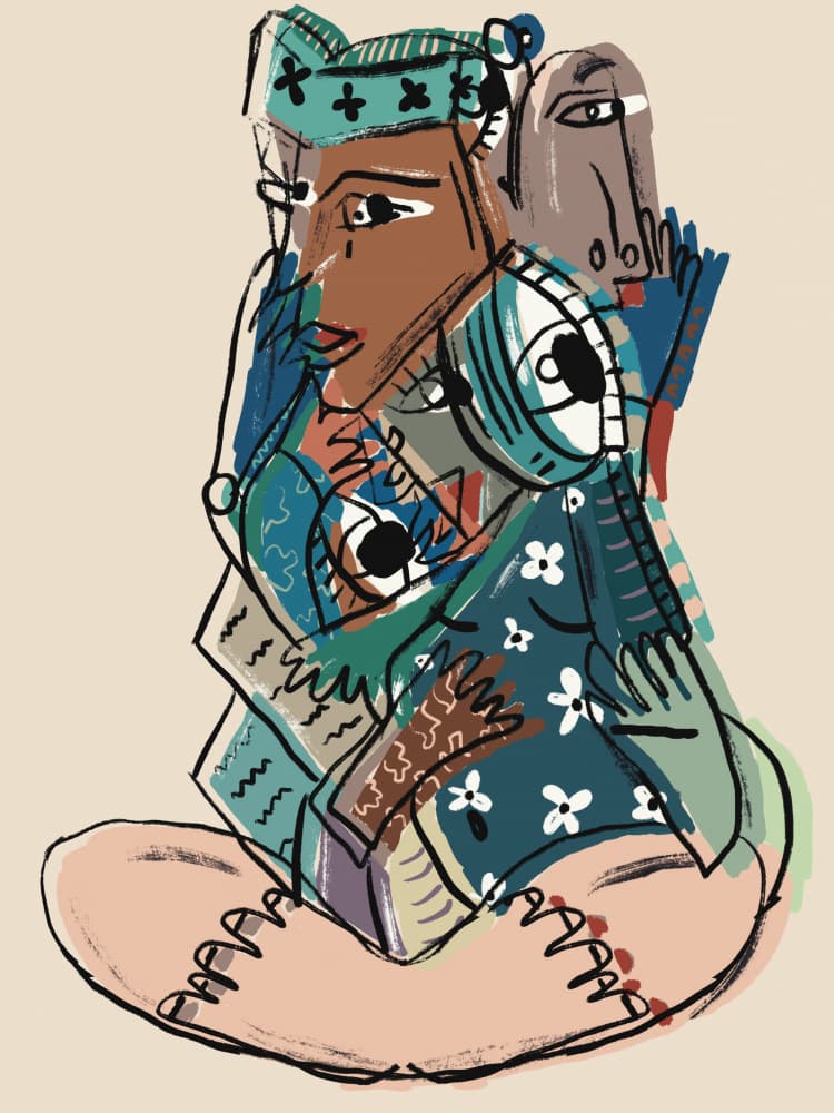 Abstract Reading Figure by GIovanna Gil Alves — canvas wall art