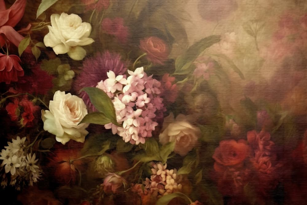 Rich Floral Still Life by Bilge Paksoylu — canvas wall art