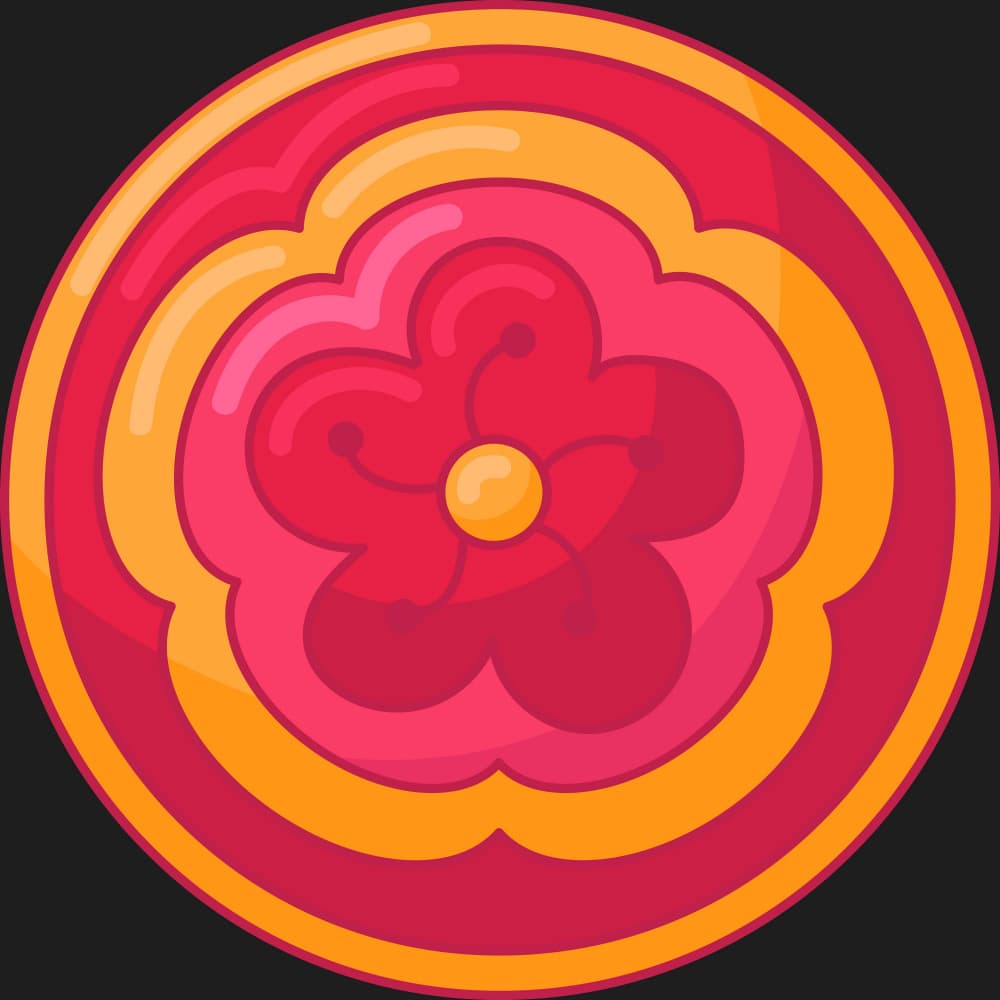 Vibrant Floral Circle by Marika Barsrsind β canvas wall art