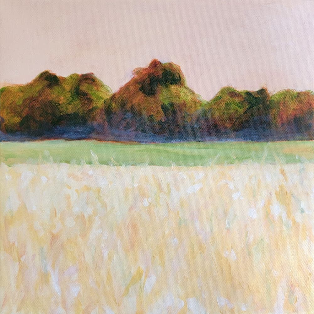 Pastel Field Horizon by Claire Whitehead — canvas wall art